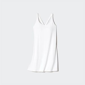 Uniqlo AIRism Soft White Mini Bra Dress